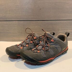 Keen Womens Haven CNX Hiking Shoe Gray Brown Orange Size 7  Lightweight Outdoor